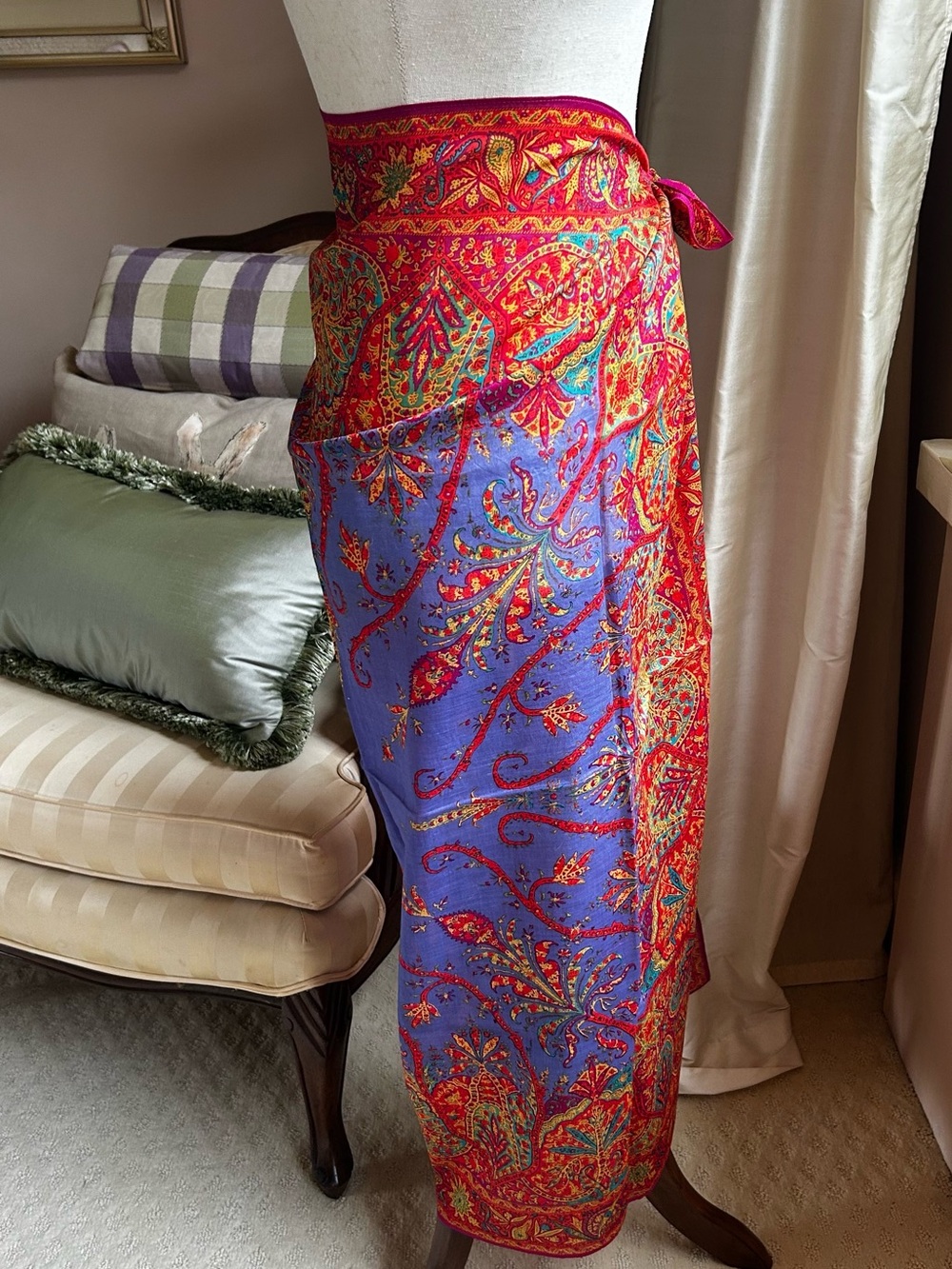 STUNNING Vintage Perry Ellis 1980’s Pareo/Scarf